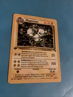 Pokemon Magneton 26/62 1st Edition Fossil WOTC - LP/NM Pokemon Rare Vintage TCG - Image 1