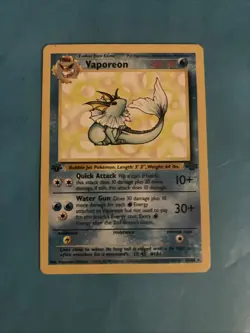 Pokemon TCG Vaporeon 1st Edition Jungle Set Non Holo 28/64 Vintage WOTC - Image 1