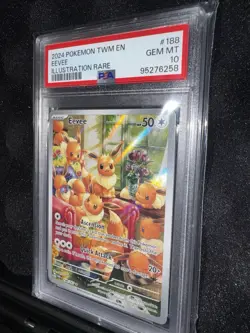 Pokemon Eevee 188/167 Sv06 Illustration Rare Holo PSA 10 2024 - Image 1