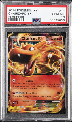 2014 POKEMON XY Charizard EX 11/106 Flashfire Holo PSA10 - Image 1