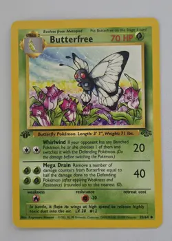 Pokemon - Butterfree Jungle 33/64 Regular 1st Edition Uncommon LP - Image 1