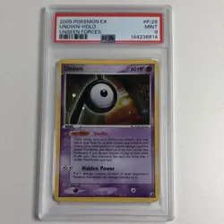 2005 Pokemon Unown (P) P/28 EX Unseen Forces Holo Rare PSA 9 - Image 1