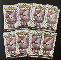 8 PACK LOT - Pokemon TCG Scarlet & Violet - Pokemon 151 - Sealed Booster Packs - Image 1