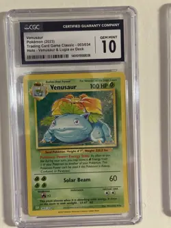 CGC 10 Venusaur 003/034 CLV Holo - Pokemon TCG Classic - Image 1