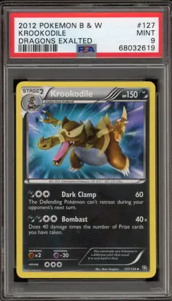 Pokemon Krookodile Dragons Exalted Secret Rare Holo #127 PSA 9 Mint - Image 1