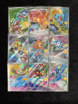 Pokemon TCG Complete First Partner Illustration Set 9/9 Kanto Sinnoh Alola Promo - Image 1