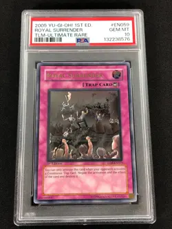 Yugioh 2005 Royal Surrender 1st TLM-EN059 PSA 10 Ultimate Rare - Image 1