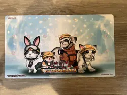 Yu-Gi-Oh! Extravaganza Game Mat Rescue Cat & Rabbit OFFICIAL KONAMI PLAYMAT - Image 1