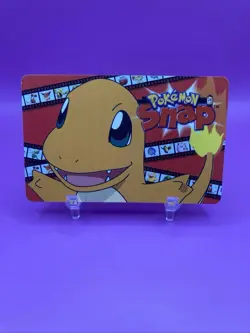 1999 Pokemon Snap Blockbuster Video Warner Bros Video Chip Card - Charmander - Image 1