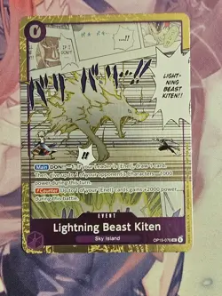 One Piece TCG OP15 Lightning Beast Kiten Dash Pack Alt Art Foil English NM - Image 1