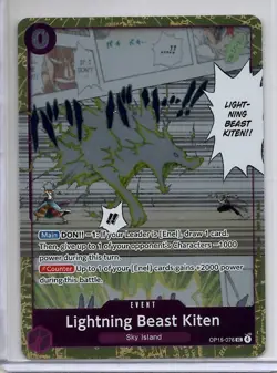 One Piece Lightning Beast Kiten Dash Pack OP15-076 Adventure on Kami's Island - Image 1