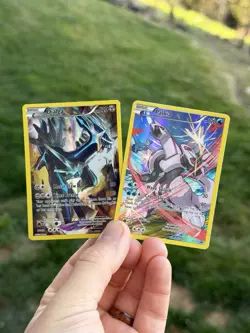 FULL ART Dialga + Palkia HOLO RARE Pokemon XY75 XY77 Black Star Promo Set - LP - Image 1