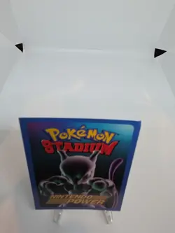 2000 Nintendo Power Pokemon Stadium Mewtwo Insert Card Rare Perforated 2+ Edges - Image 3