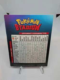 2000 Nintendo Power Pokemon Stadium Mewtwo Insert Card Rare Perforated 2+ Edges - Image 4