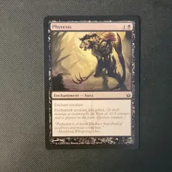 Magic: The Gathering Phyresis 49/155 2011 Wizards Enchantment Aura Black Card - Image 1