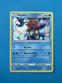Keldeo 26/73 Shining Legends Holo Rare Pokemon TCG Card LP - Image 1