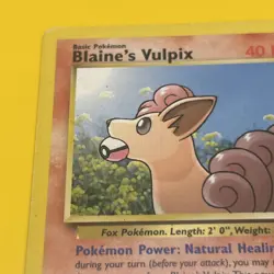 BLAINE’S POKEMON CARDS ( 3 ) Regular Not Holo Blaine’s Ponyta, Rapidash, Vulpix - Image 3