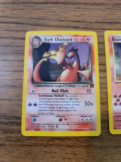 Lot of 4 Vintage Holo Pokemon Cards Dark Charizard Team Rocket/ Gym DMG - Image 2