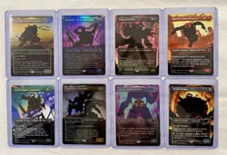 MTG TMNT Borderless Silhouette Full Set 4 FOIL 4 NF Dark Leo SuperShredder Krang - Image 1