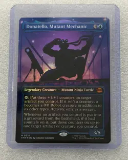 MTG TMNT Borderless Silhouette Full Set 4 FOIL 4 NF Dark Leo SuperShredder Krang - Image 3