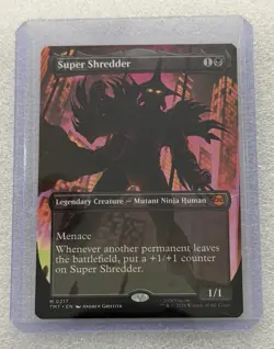 MTG TMNT Borderless Silhouette Full Set 4 FOIL 4 NF Dark Leo SuperShredder Krang - Image 4