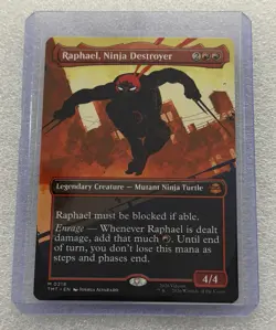 MTG TMNT Borderless Silhouette Full Set 4 FOIL 4 NF Dark Leo SuperShredder Krang - Image 5