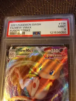 MEW VMAX 114/264 PSA 9 FUSION STRIKE FULL ART POKEMON CARD ENGLISH - Image 2