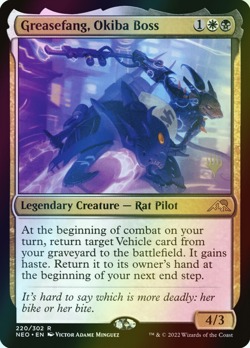 MTG Greasefang, Okiba Boss Stamped Foil ** Neon Dynasty Promos ** English (NM) - Image 1