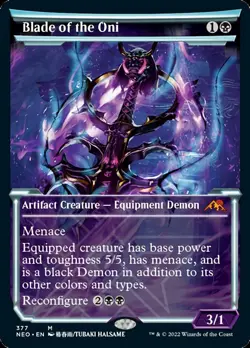 Blade of the Oni (Showcase Soft Glow) [Kamigawa: Neon Dynasty] Magic MTG - Image 1