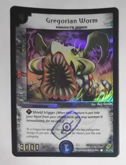Gregorian Worm (E4/Y1) DUEL MASTERS ORIGINAL PROMO Event HOLO CARD MINT - Image 2