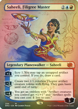 MTG Saheeli, Filigree Master Borderless Foil ** The Brothers' War ** En (NM) - Image 1