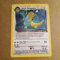 Pokemon Dark Dragonite 5/82 Team Rocket Holo Swirl - Image 1