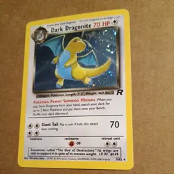 Pokemon Dark Dragonite 5/82 Team Rocket Holo Swirl - Image 3