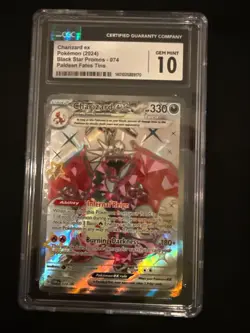 2024 Pokemon Paldean Fates Tin Charizard Black Star Promo 074 Graded CGC 10 - Image 1