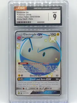 Pokemon 2019 Hidden Fates Electrode GX SV57/SV94 Shiny Vault CGC 9 Mint - Image 1