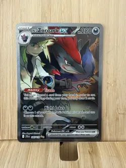 Pokemon TCG N's Zoroark EX 185/159 SV09 Holo 280HP Special Illustration Rare - Image 1