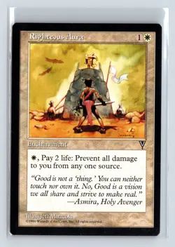 RIGHTEOUS AURA - MTG Magic the Gathering Card - Visions - Common - Image 1