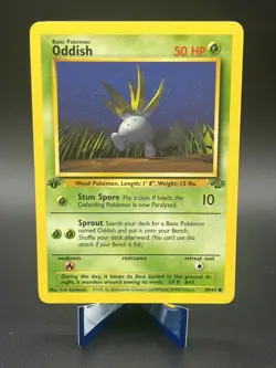 Pokemon TCG Oddish Common 1st Edition 58/64 Jungle NM PACK FRESH - Image 1