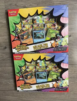 Ascended Heroes Deluxe Pin Collection First Partners Box Lot of 2 Pokemon Set - Image 1