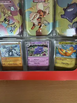 Pokemon Scarlet & Violet 151 Mini Tin 4-Pack Sam’s Club Empty W Promos W Gengar - Image 2