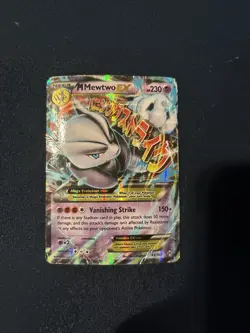 Pokemon TCG Mega Mewtwo EX Holo Card Breakthrough Rare - Image 1