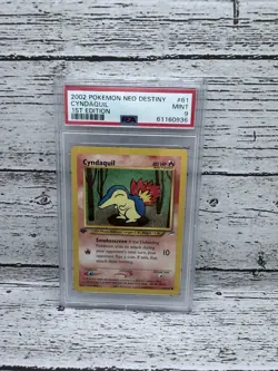 Pokemon Neo Destiny Cyndaquil 1st Edition 2002 PSA 9 Vintage - Image 1