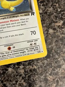 MP Pokemon Dark Dragonite 5/82 Team Rocket Holo - Image 4