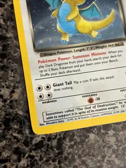 MP Pokemon Dark Dragonite 5/82 Team Rocket Holo - Image 5