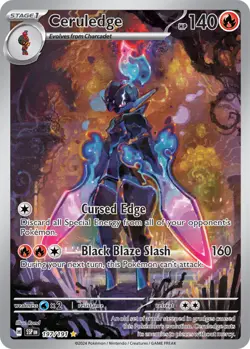 1x Ceruledge - 197/191 - Illustration Rare NM-Mint Pokemon SV08 - Surging Sparks - Image 1