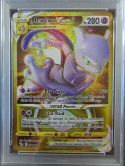 Pokemon Mewtwo VStar 086/078 Gold Secret Rare Pokemon Go PSA 10 GEM MINT - Image 3