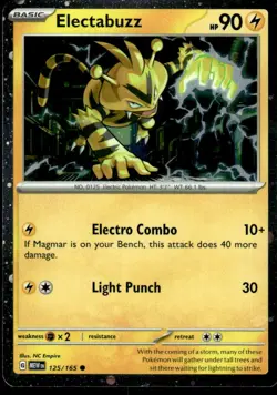 Pokemon TCG SV: Scarlet & Violet Promo Cards #125/165 Electabuzz NM - Image 1