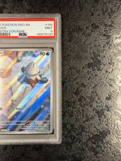 2025 POKEMON MEGA EVOLUTION EN SNOVER ILLSUTRATION RARE #140 MINT 💎 PSA 9 - Image 2
