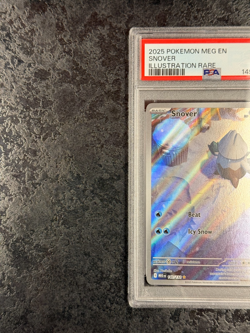 2025 POKEMON MEGA EVOLUTION EN SNOVER ILLSUTRATION RARE #140 MINT 💎 PSA 9 - Image 3