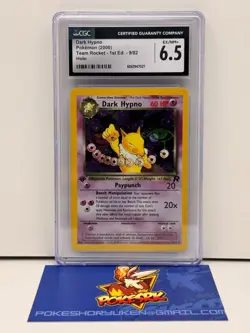 Pokemon 2000 CGC 6.5 Team Rocket 1st Edition Dark Hypno Holo 9/82 - Image 1
